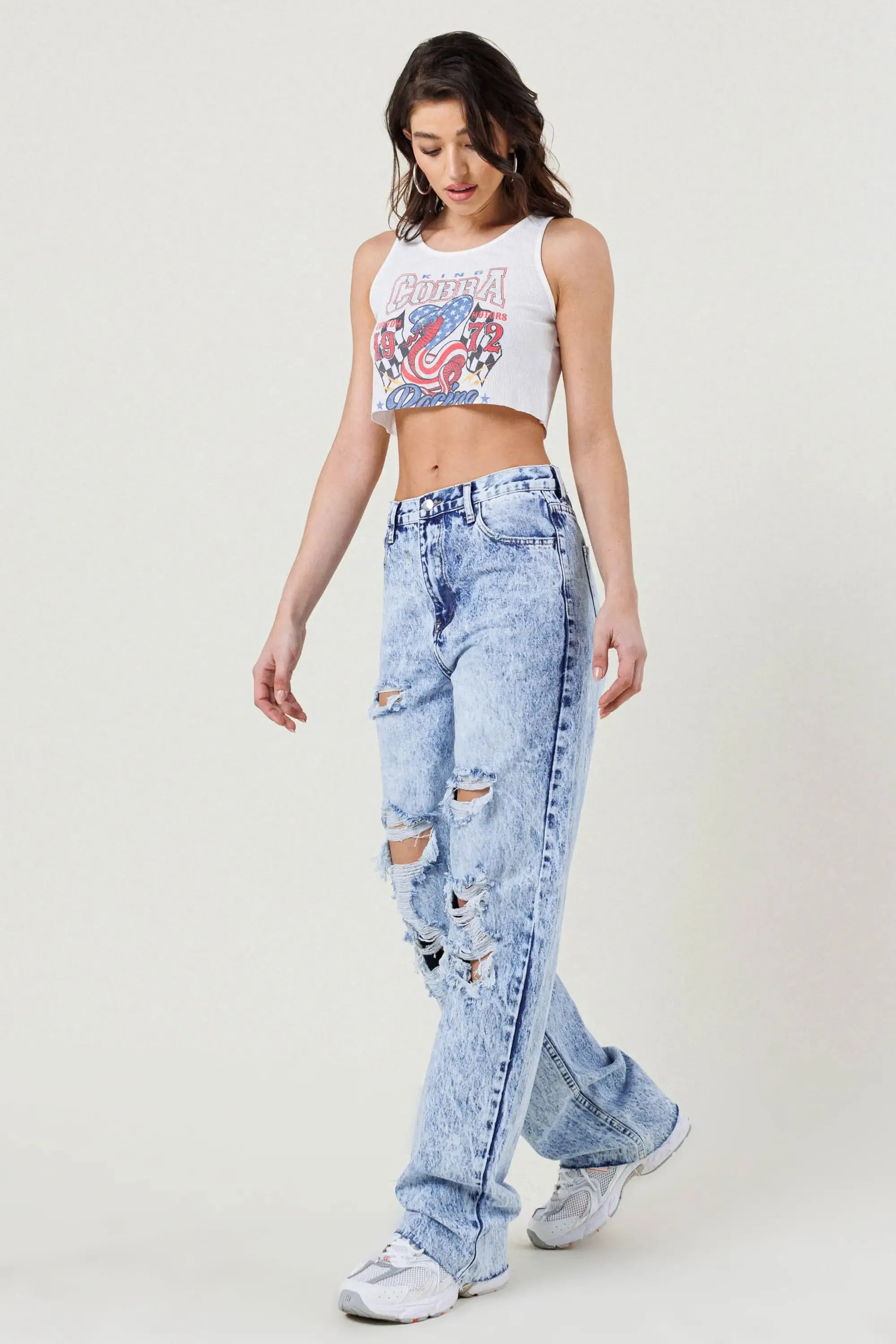 Icy Summer Wide Leg Jeans-Vibrant M.I.U