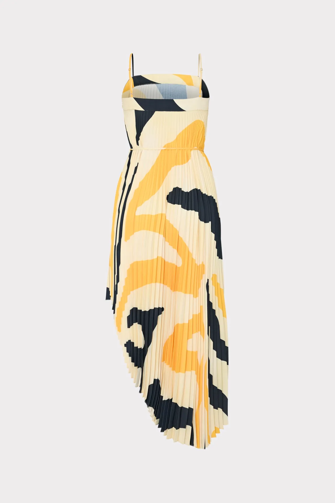 Irene Zebra Pleated Dress