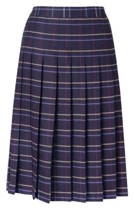 Kids Knife Pleated Skirt With ELASTIC in The Back Kids Sizes Regular/Long Length Plaid #559