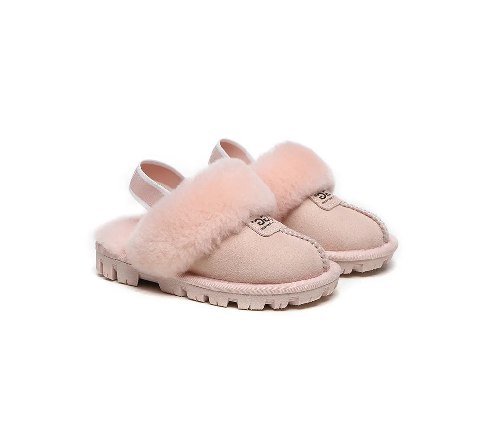 Kids Sheepskin Wool Slingback Slippers Suzie