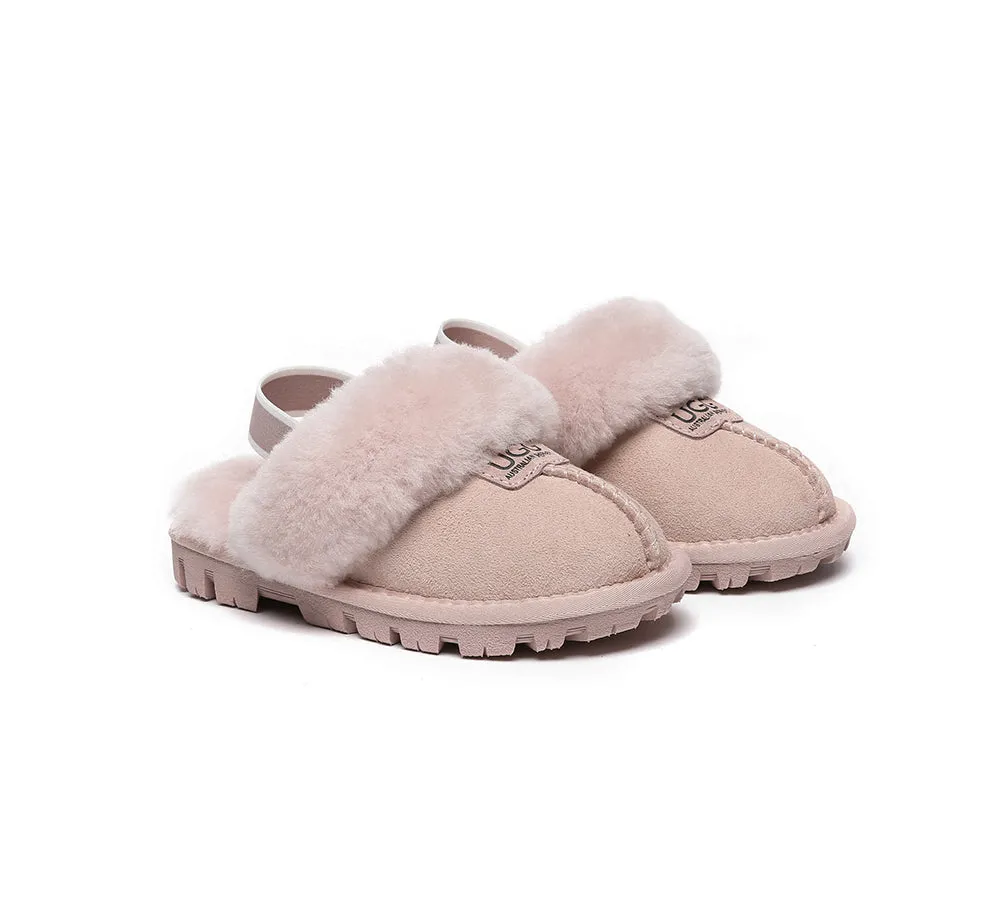 Kids Sheepskin Wool Slingback Slippers Suzie