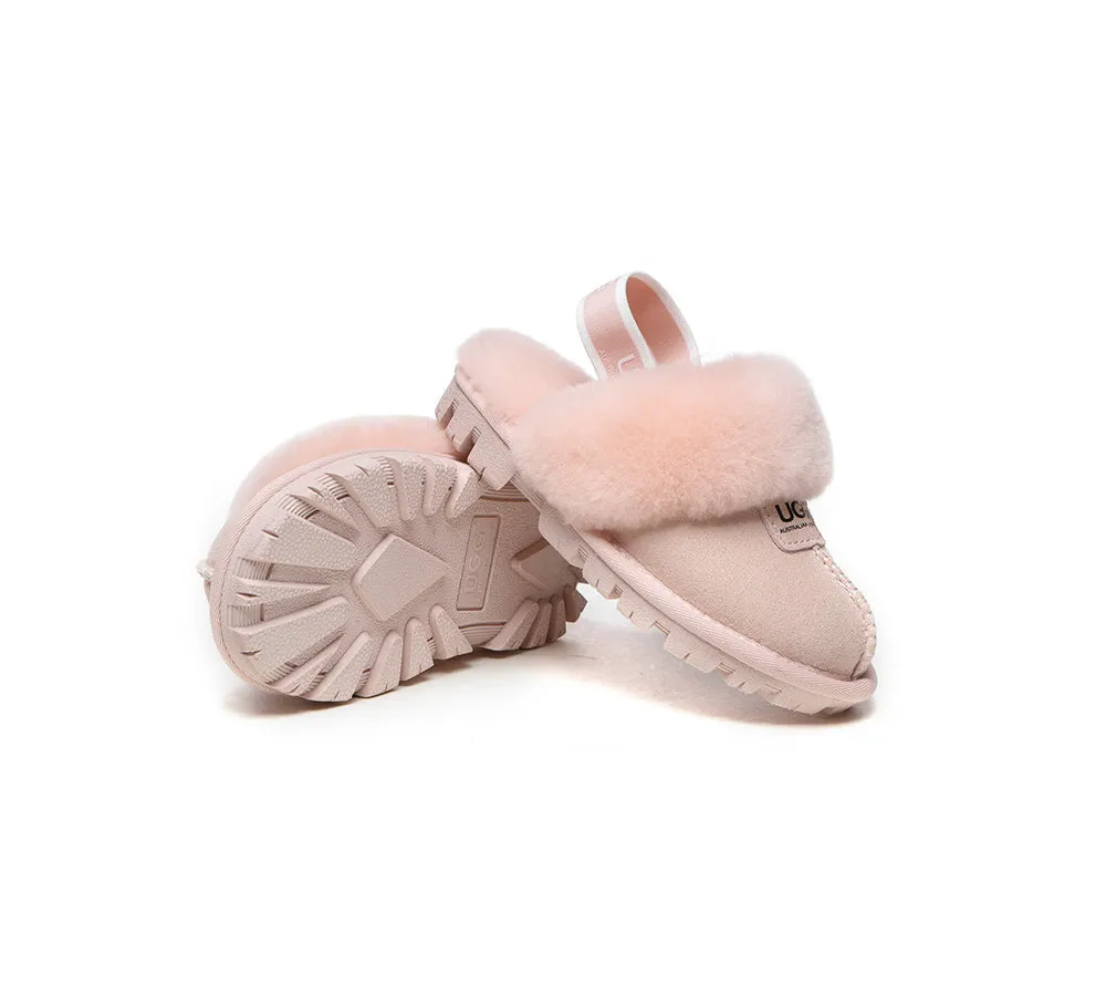 Kids Sheepskin Wool Slingback Slippers Suzie