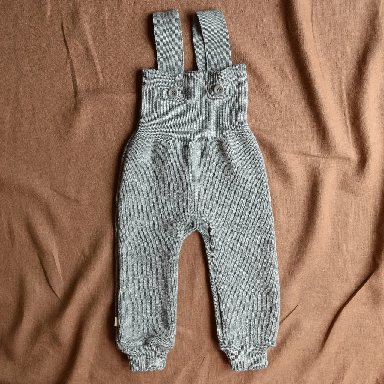 Knitted Dungarees in Organic Merino Wool (3m-3y)