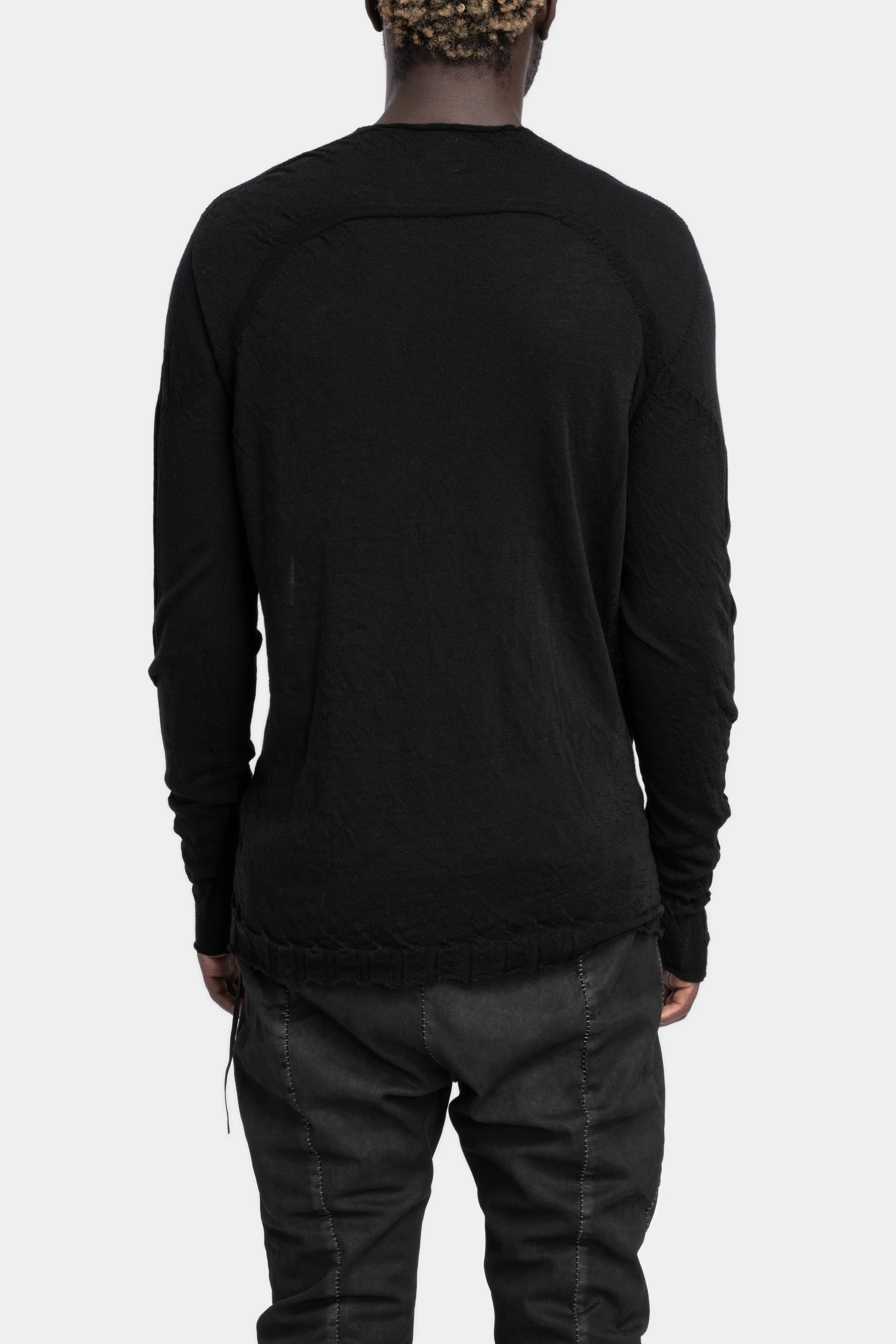 Lightweight slub wool sweater