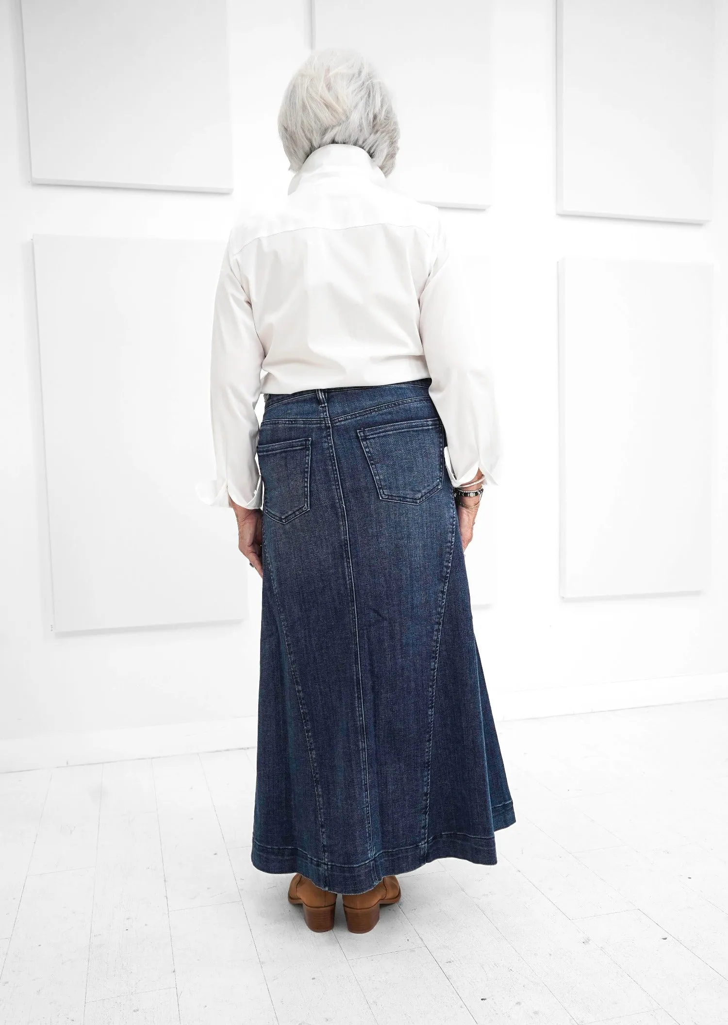 Liverpool - Mermaid Denim Maxi Skirt