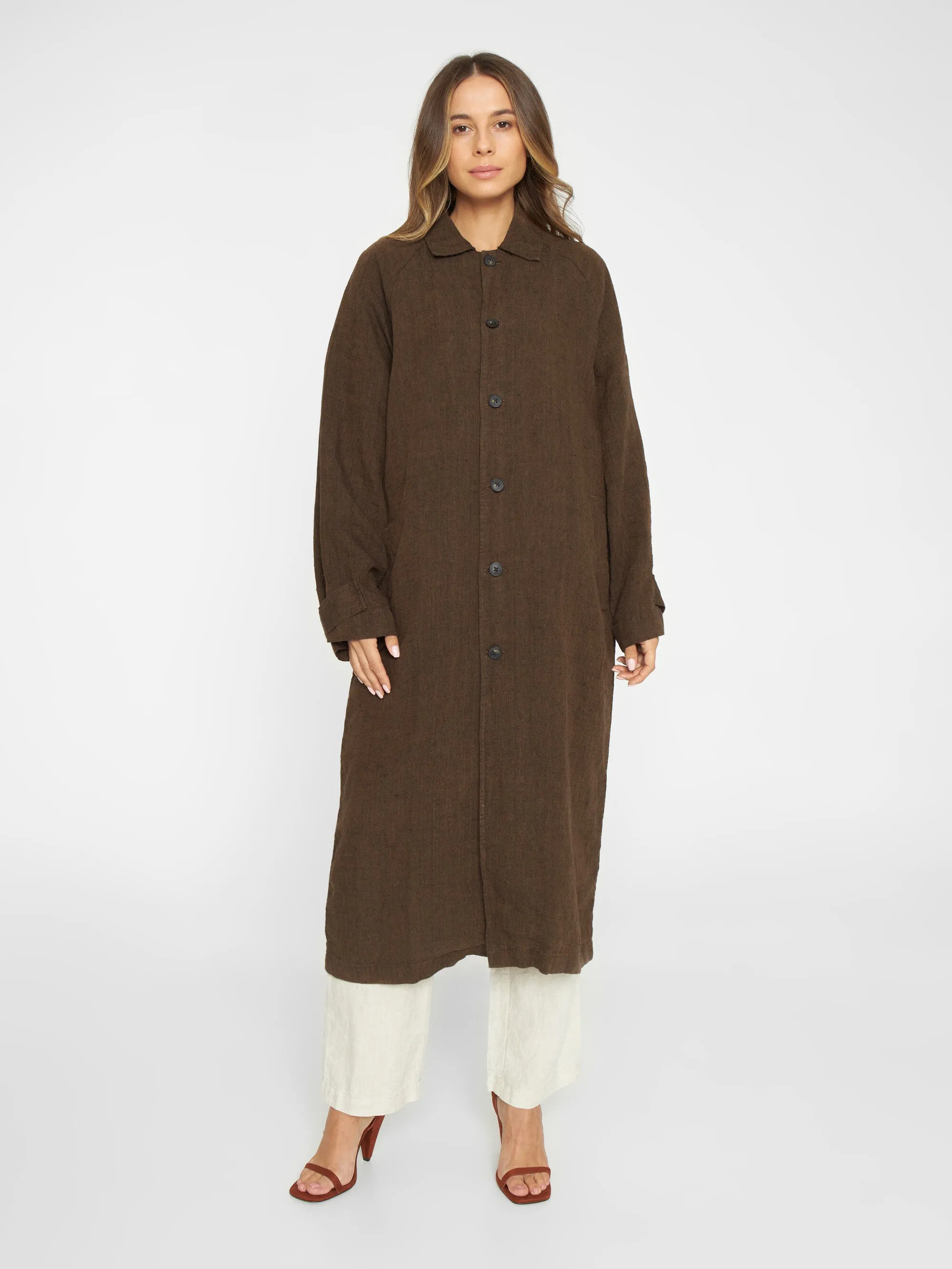 Loose linen car coat - Cub