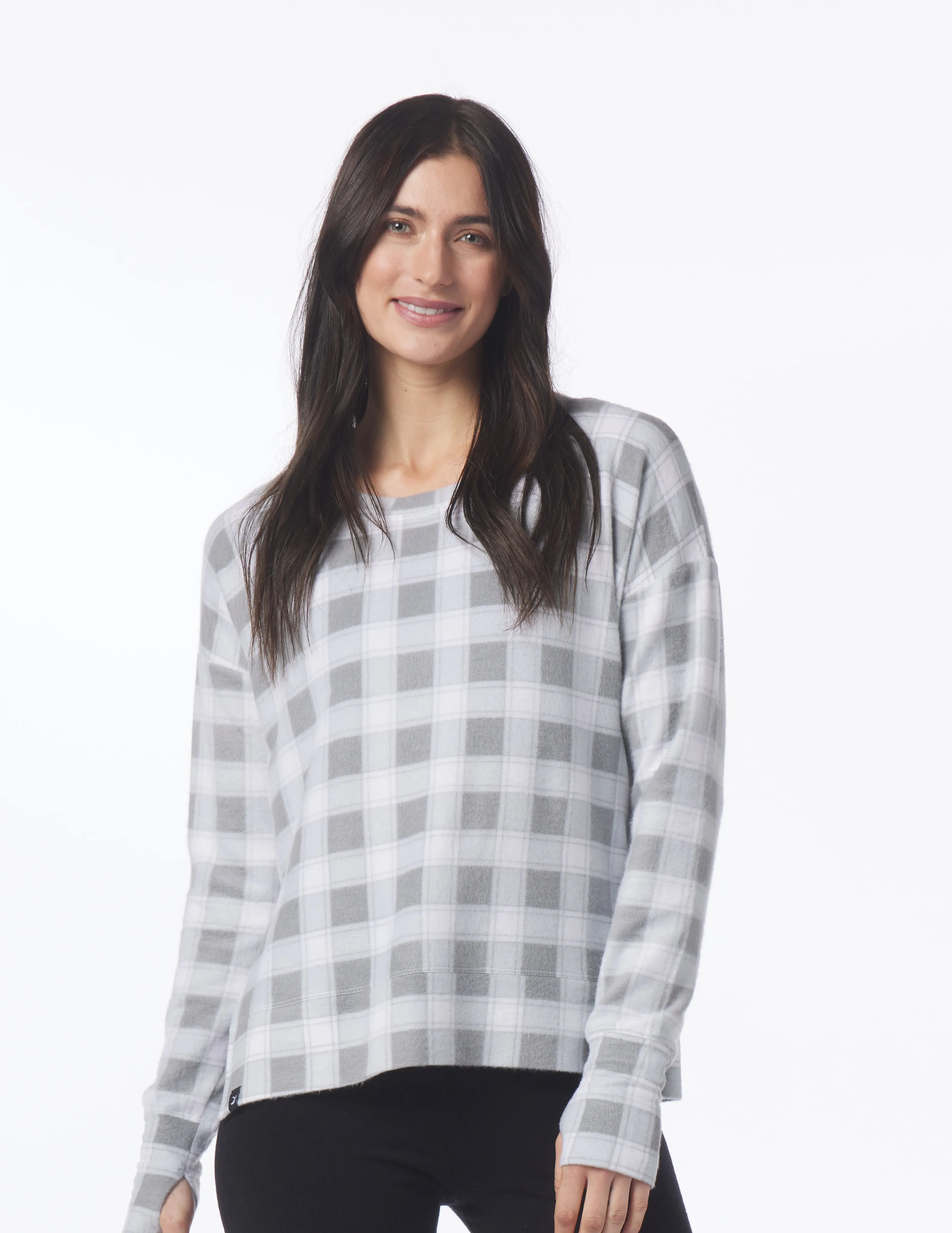 Lounge Long Sleeve: Ash Grey McGregor Plaid