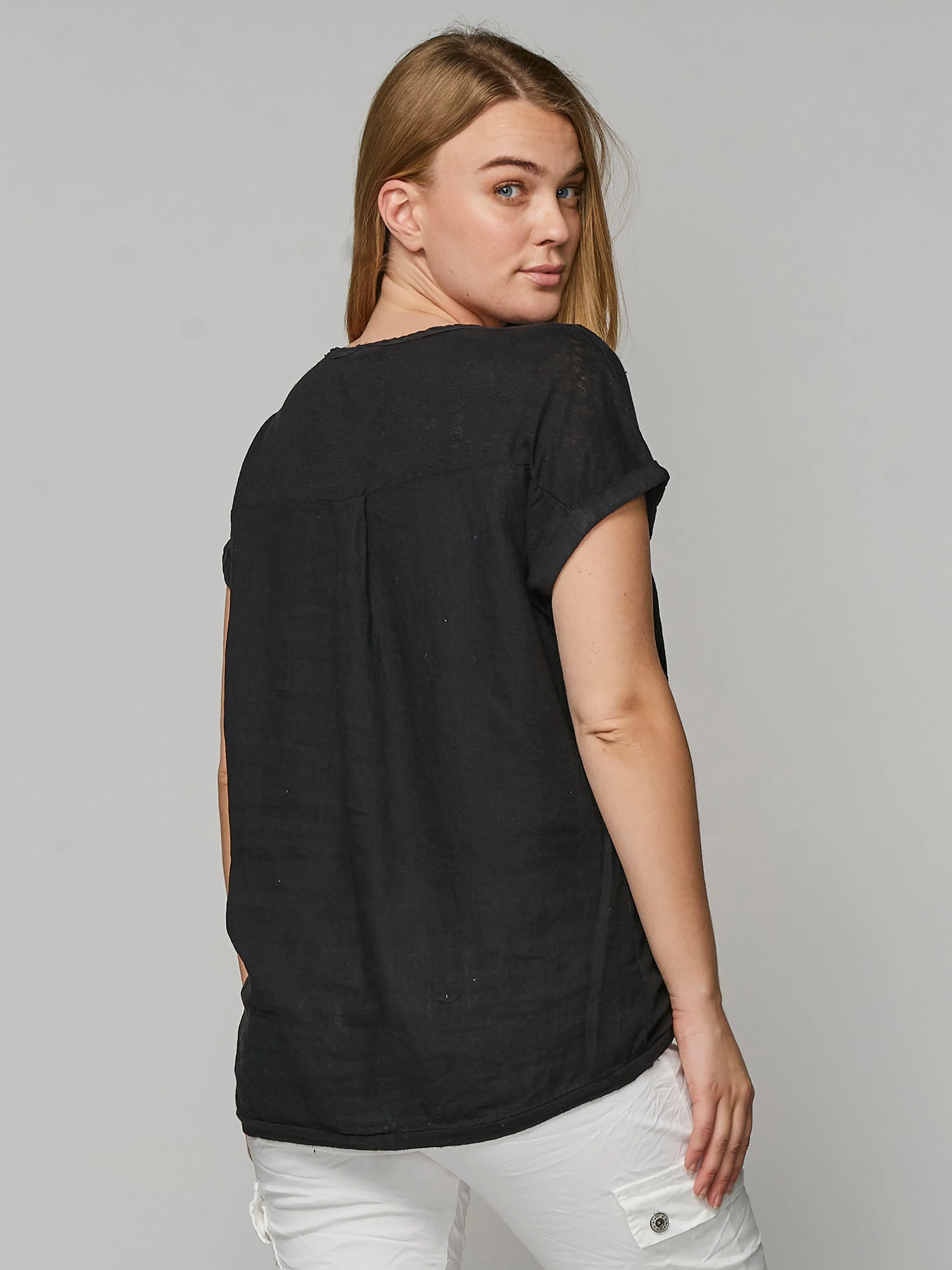 LUISA blouse - Solid black