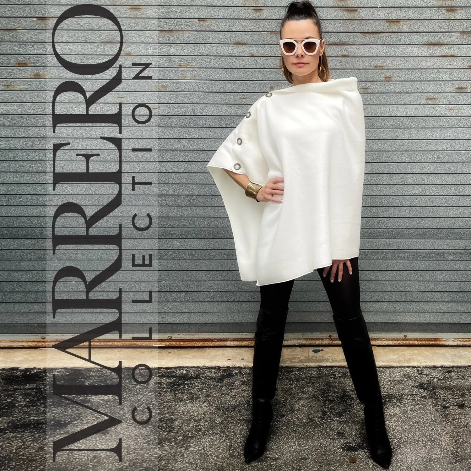 Marrero Poncho - Bone White