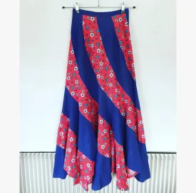 Maxi Skirt Floral Print 70s