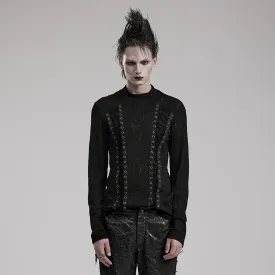 Men's Gothic Knitted Crew Neck Shirt