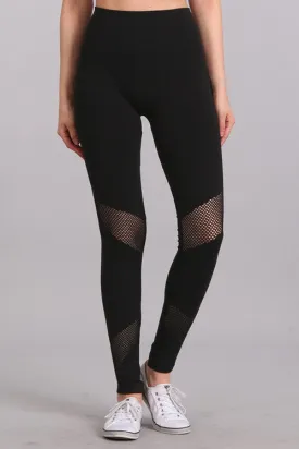 Mesh Panel Tummy Tuck Leggings