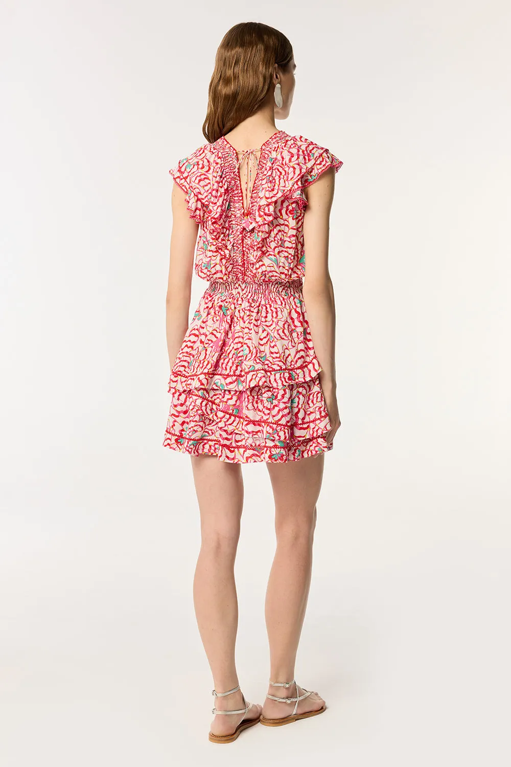 Mini Dress Carol - Pink Wings Flower