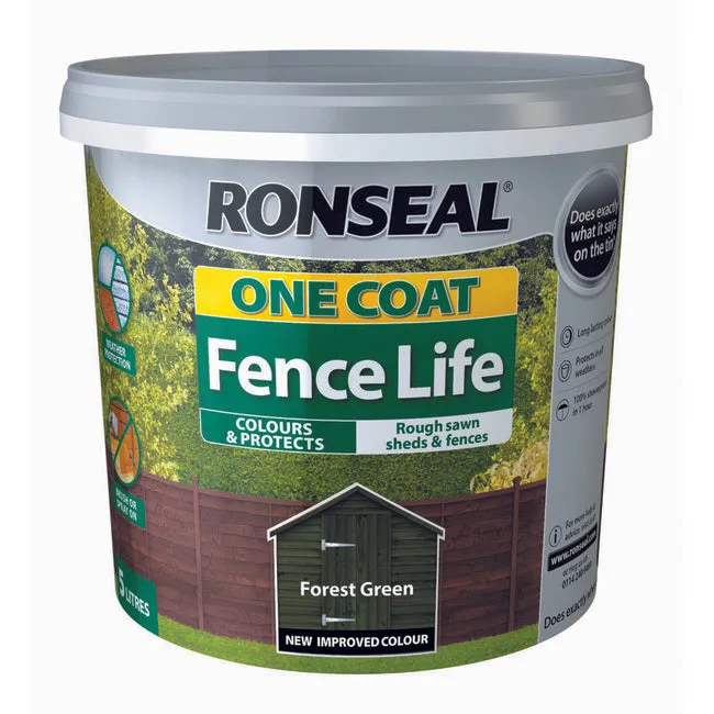 One Coat Fence Life 5L Forest Green