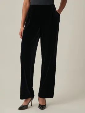 Petite Pull-On Wide Leg Pant, Velvet