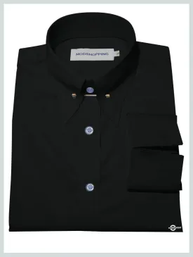 Pin Collar Shirt | Black Shirt for Men uk