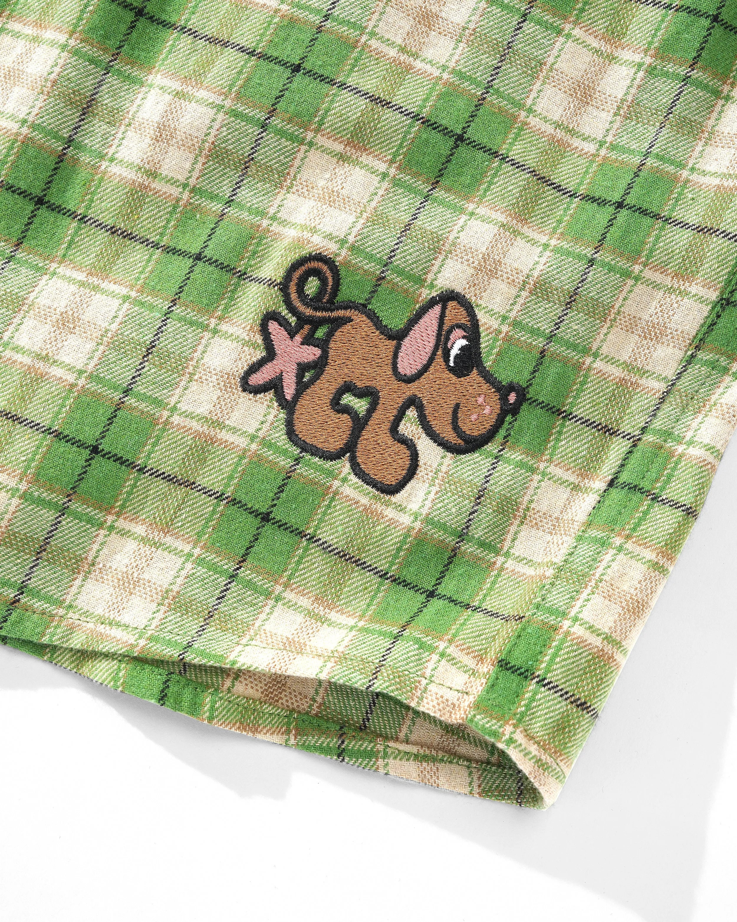 Pooch Flannel Shirt, Fern