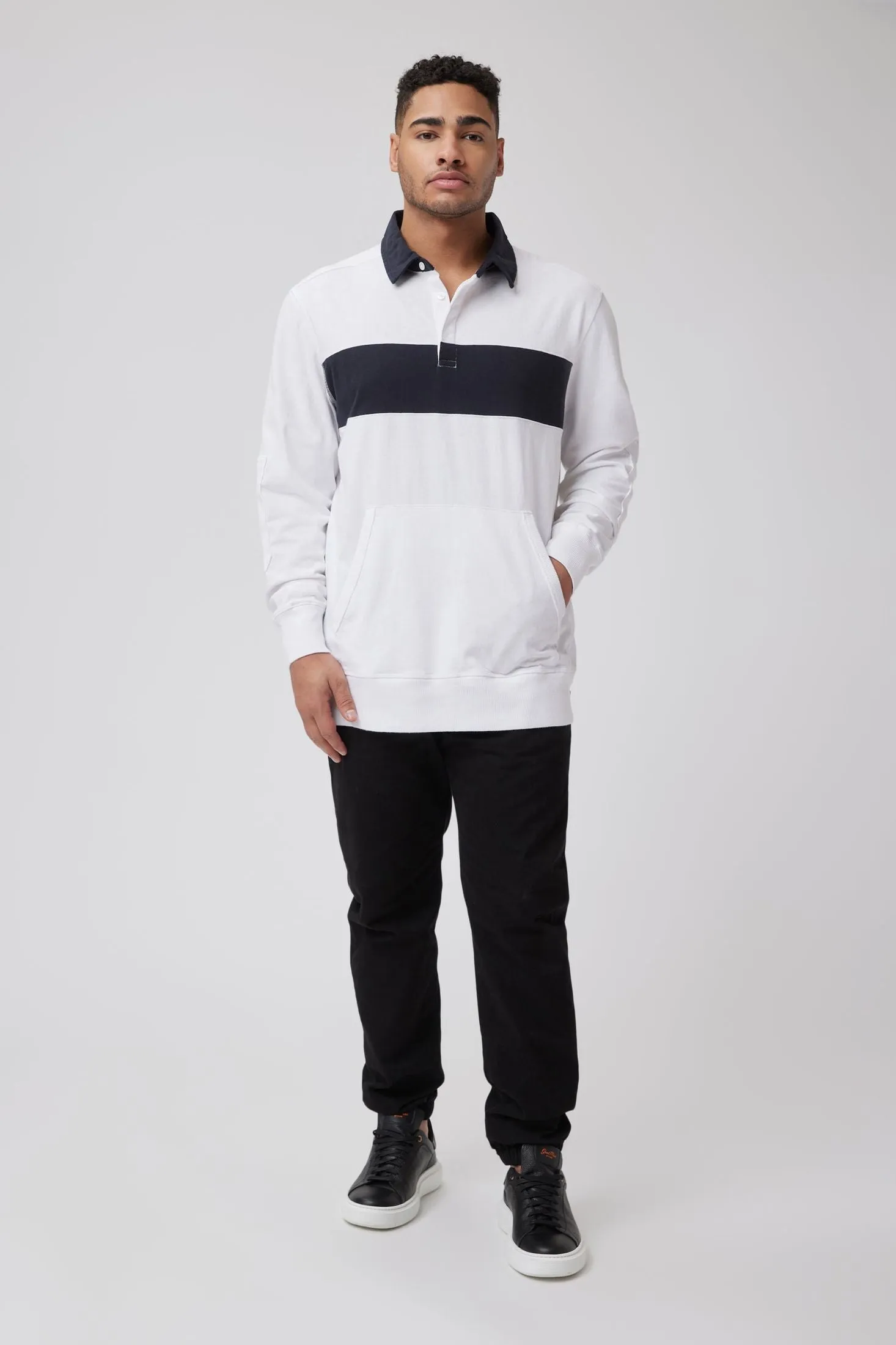 Rugby Striped Shirt | Textured Cotton Jersey