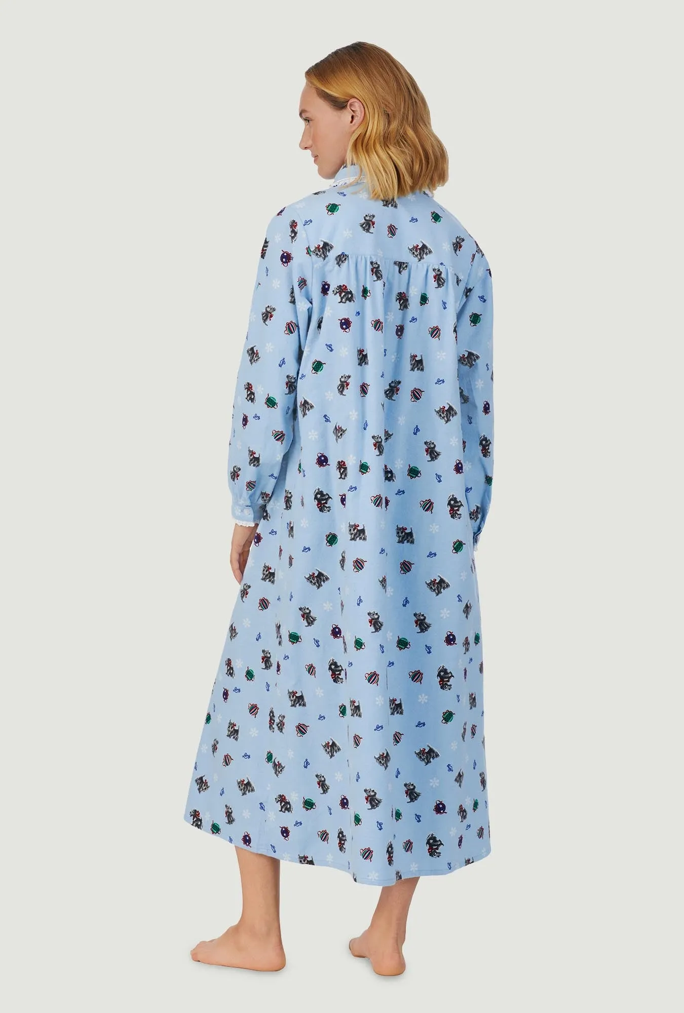 Scottie Dogs On Parade Peter Pan Flannel Gown