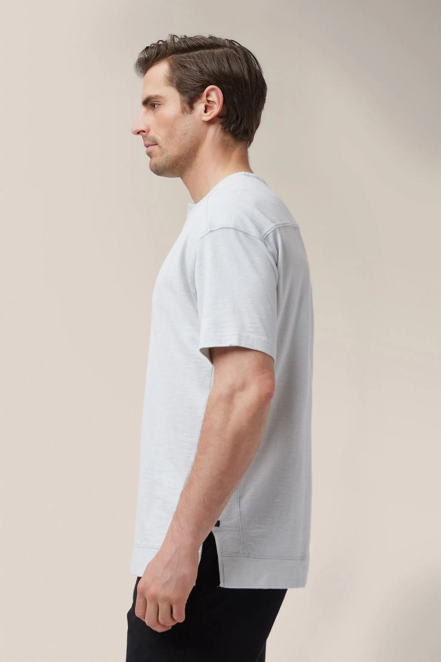 Short Sleeve Henley | Soft Slub Jersey