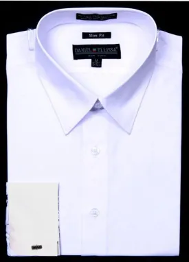 Slim Fit French Cuff Shirt, White