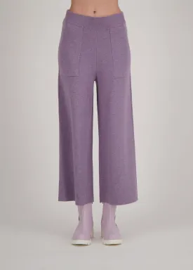 Spanner Wide-Leg Knit Pant with Patch Pockets