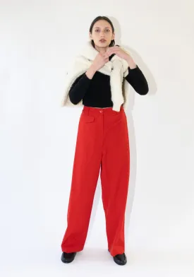 Tailoring Pocket Pants in Red