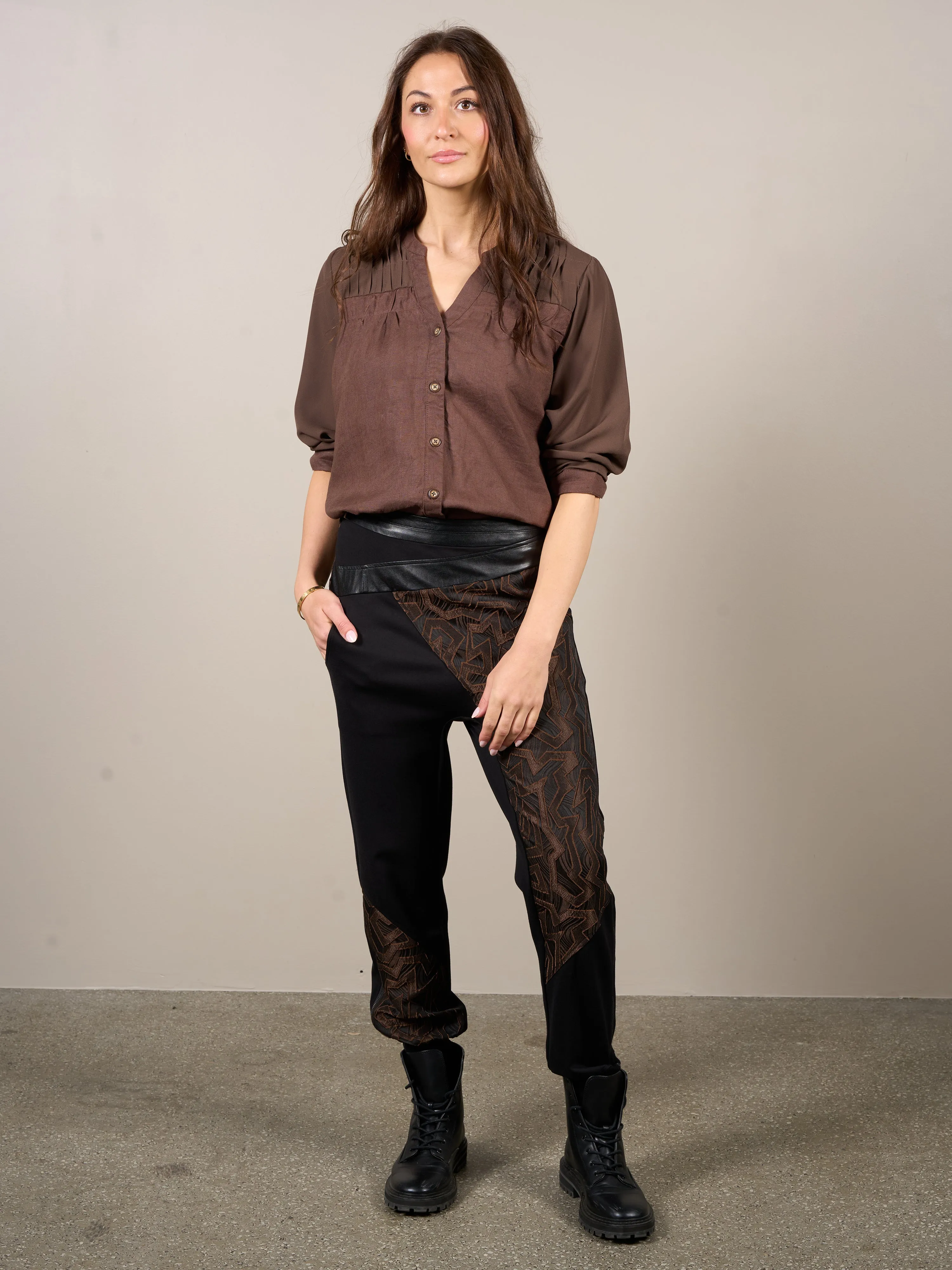 Dark Brown VESTA Trousers - Premium Quality