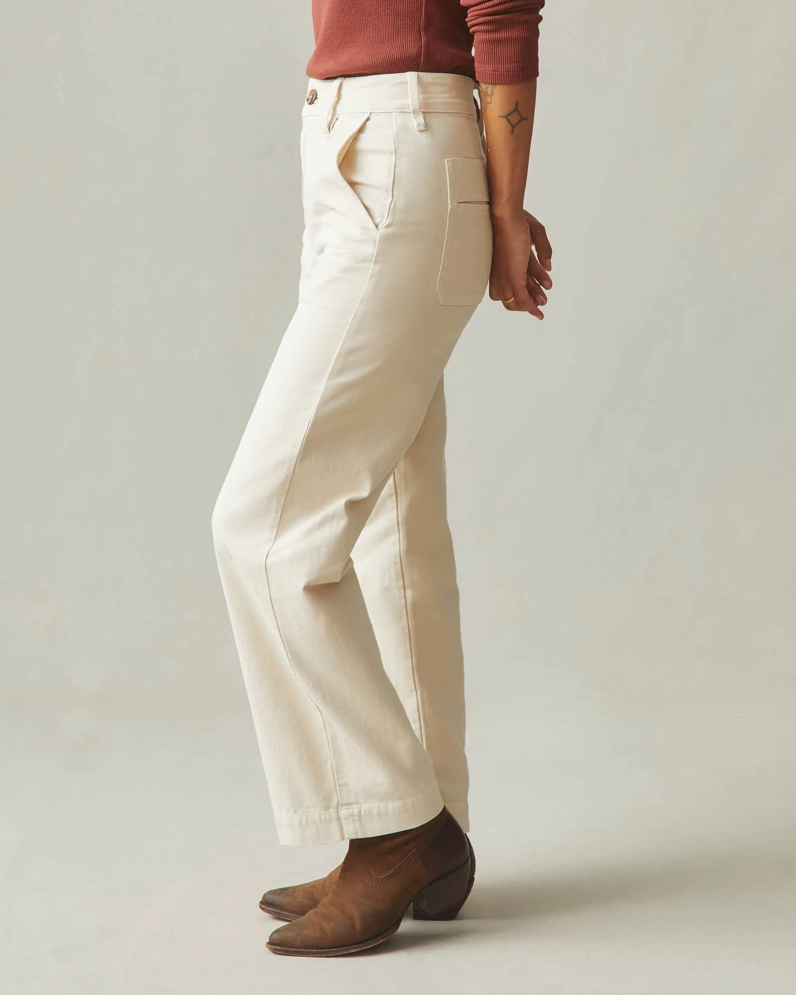 Wide Leg Pant - Creme Brulee