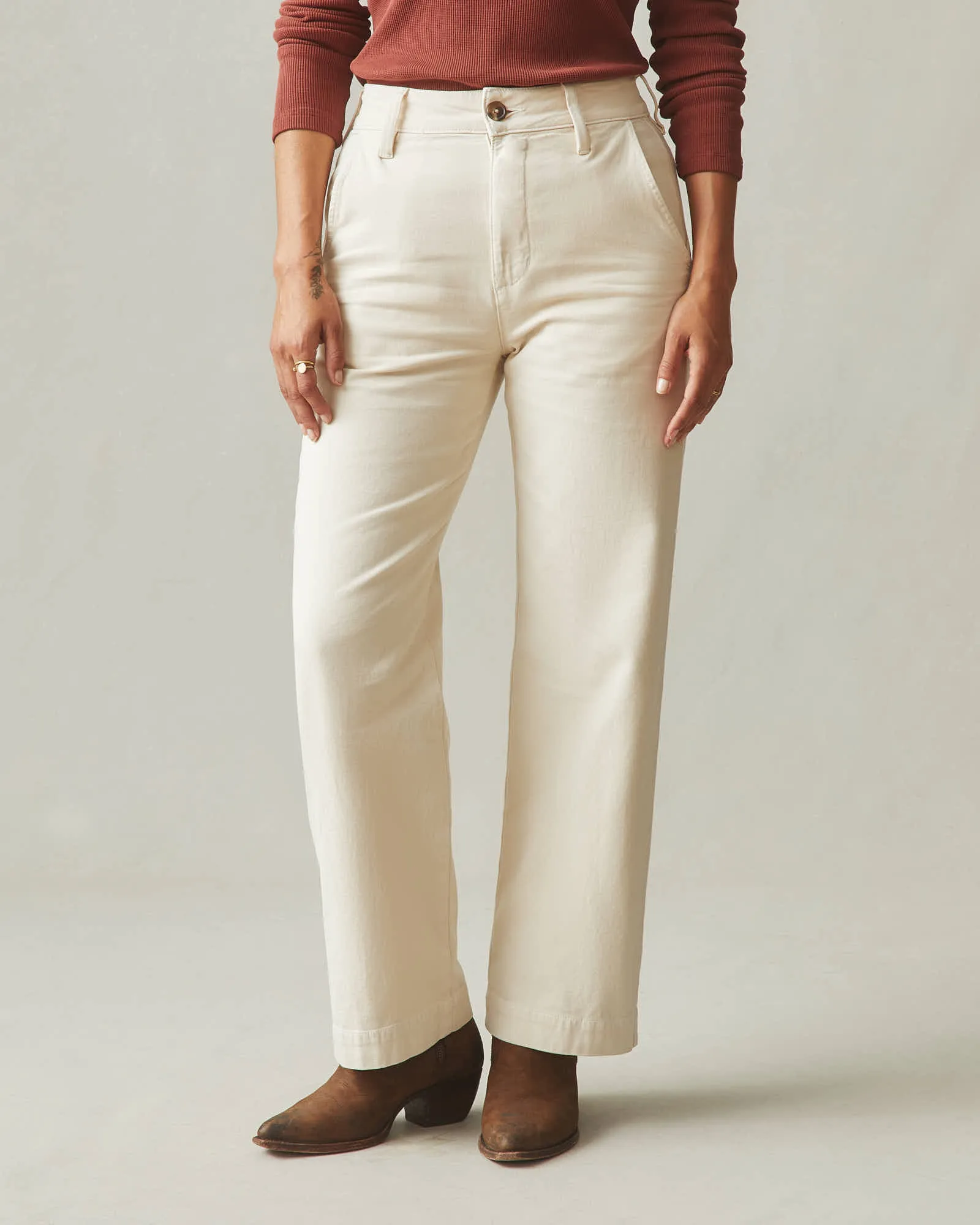 Wide Leg Pant - Creme Brulee