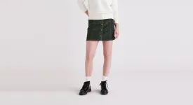 Women's Button Front Mini Skirt