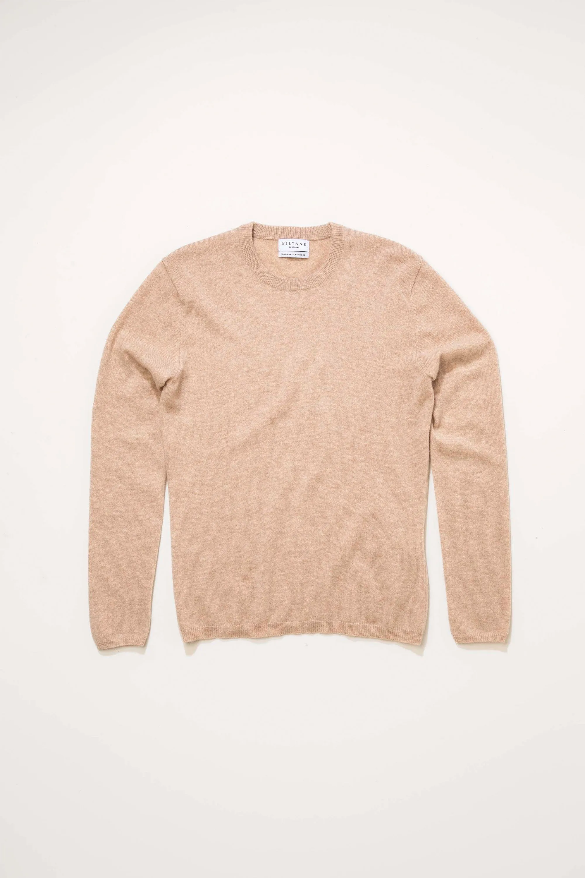 Women's Cashmere Crew Neck Jumper - Vicuna