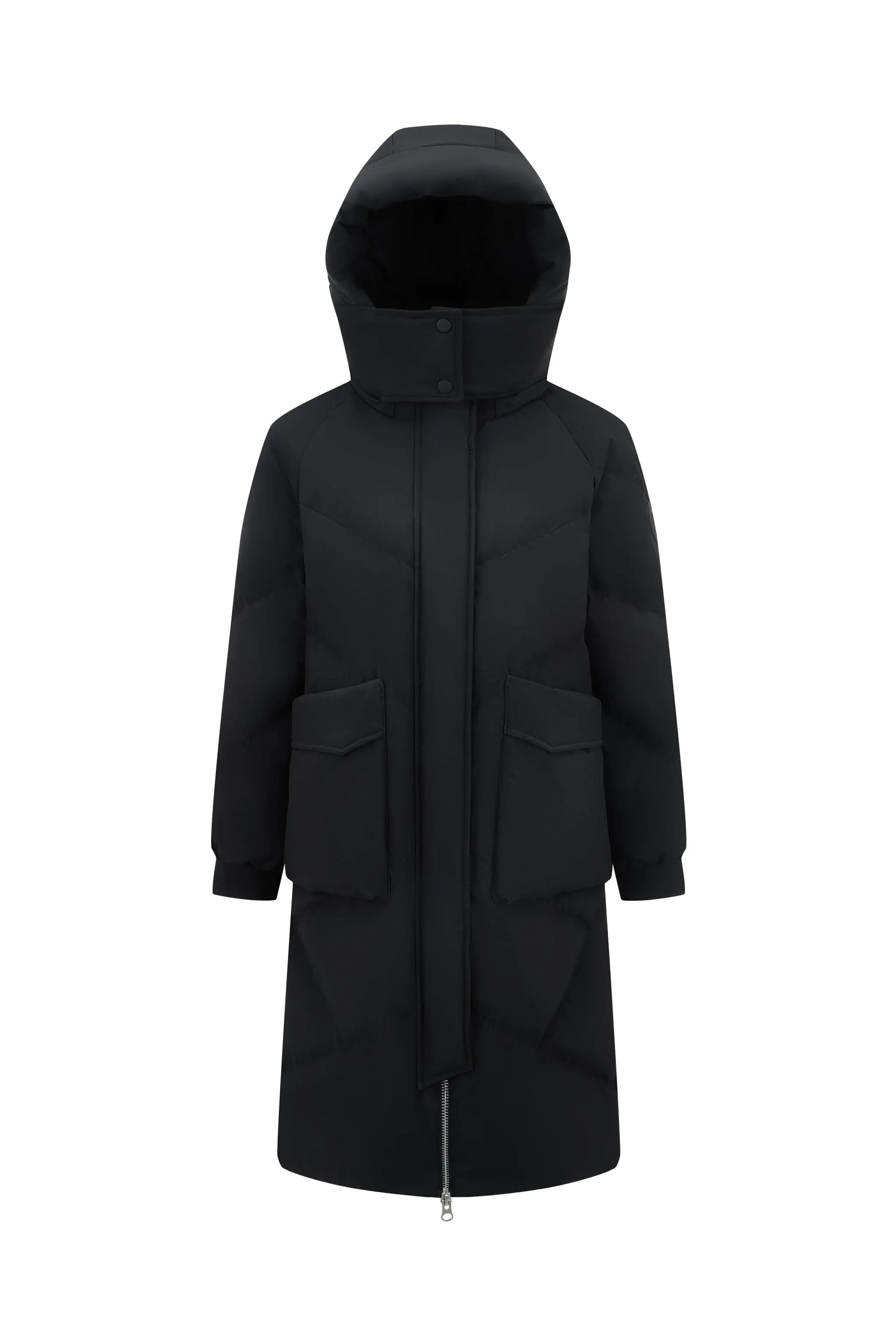 Womens Classic Insulated Down Coat with Cozy Hood - 5252